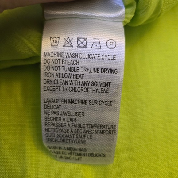 FARM Rio Lime Leaf Midi Skirt Linen Green S Tropical Vacation Resortwear NWT - Picture 11 of 12